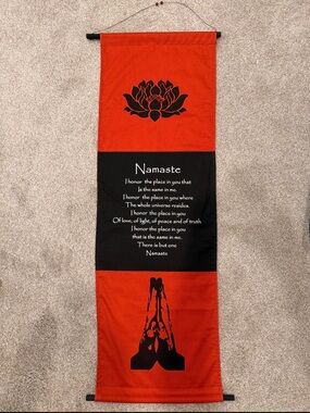Namaste Yoga Wall Hanging Meditation Spiritual Tapestry Decor